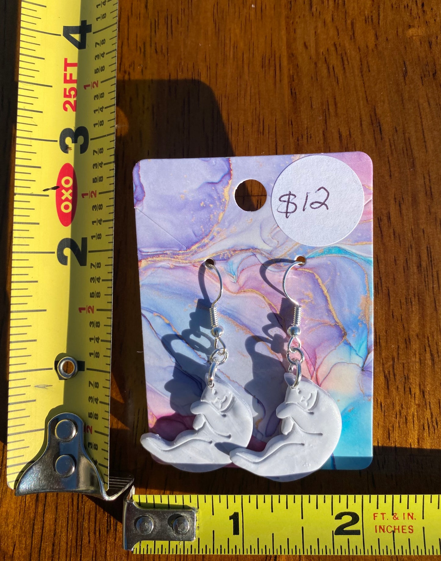 Kitty Crescent Moon Earrings (Variation 3)