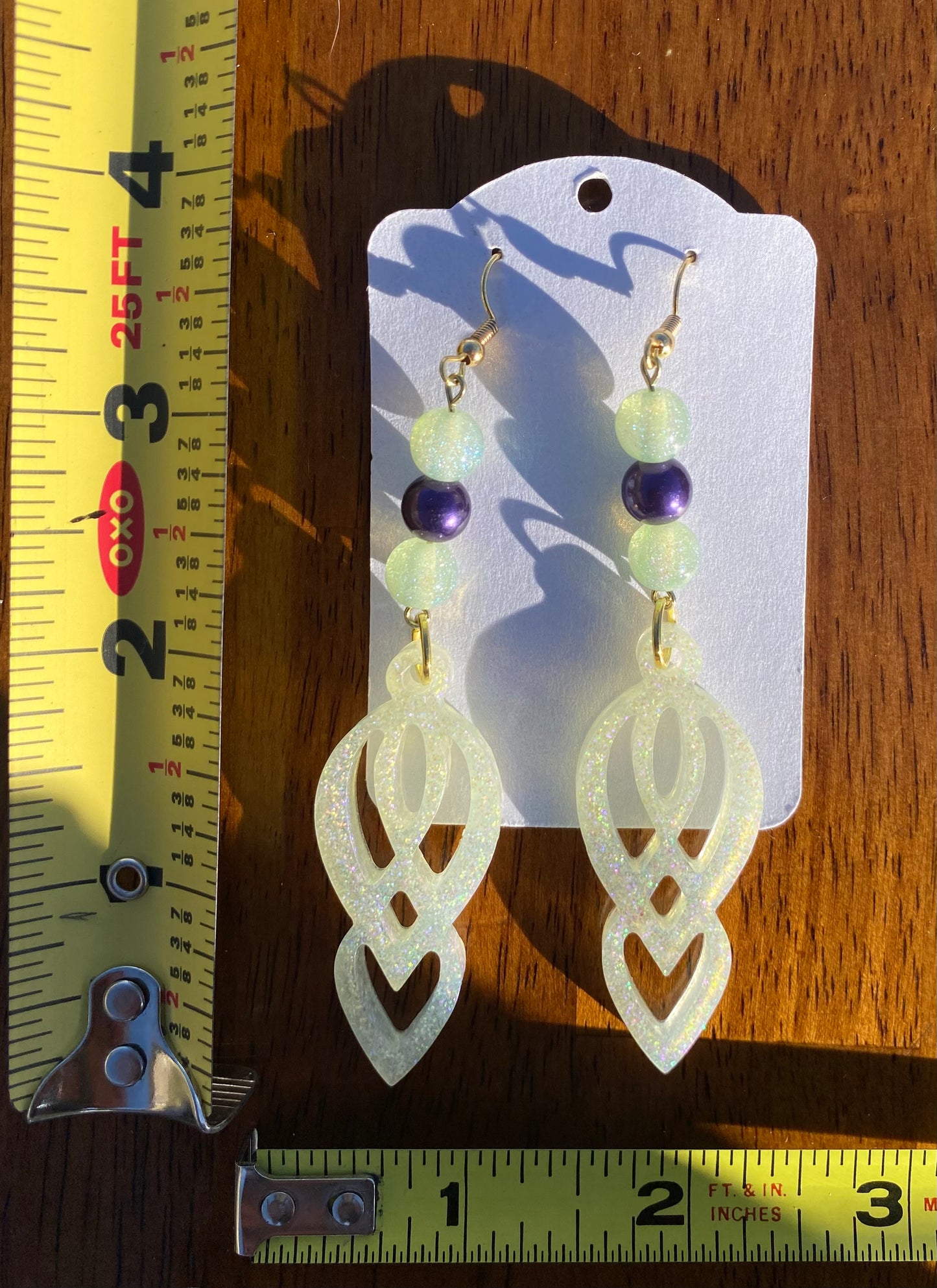 "Limoncello" Abstract Patterned Dangle Earrings