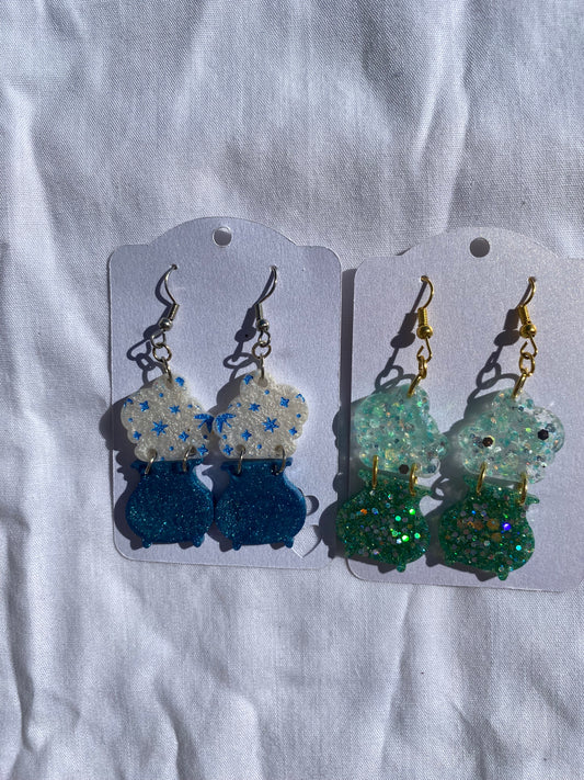 Witch's Cauldron Handmade Drop Earrings