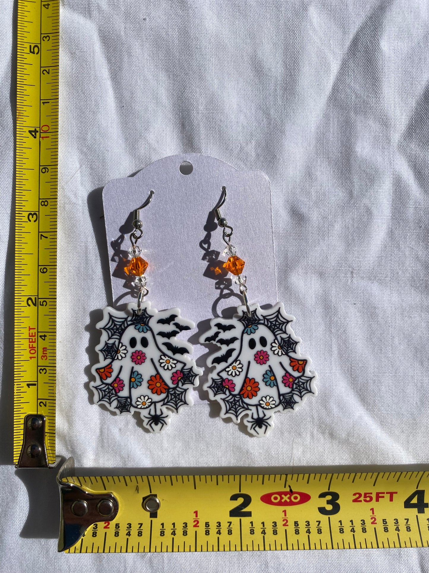 Ghost Handmade Drop Earrings