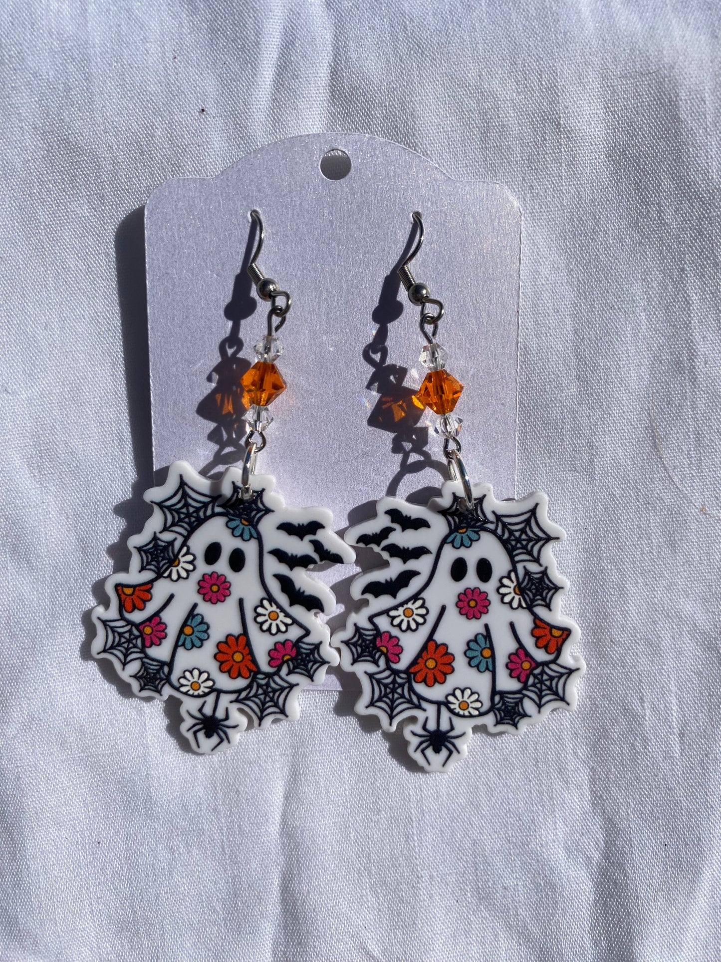 Ghost Handmade Drop Earrings