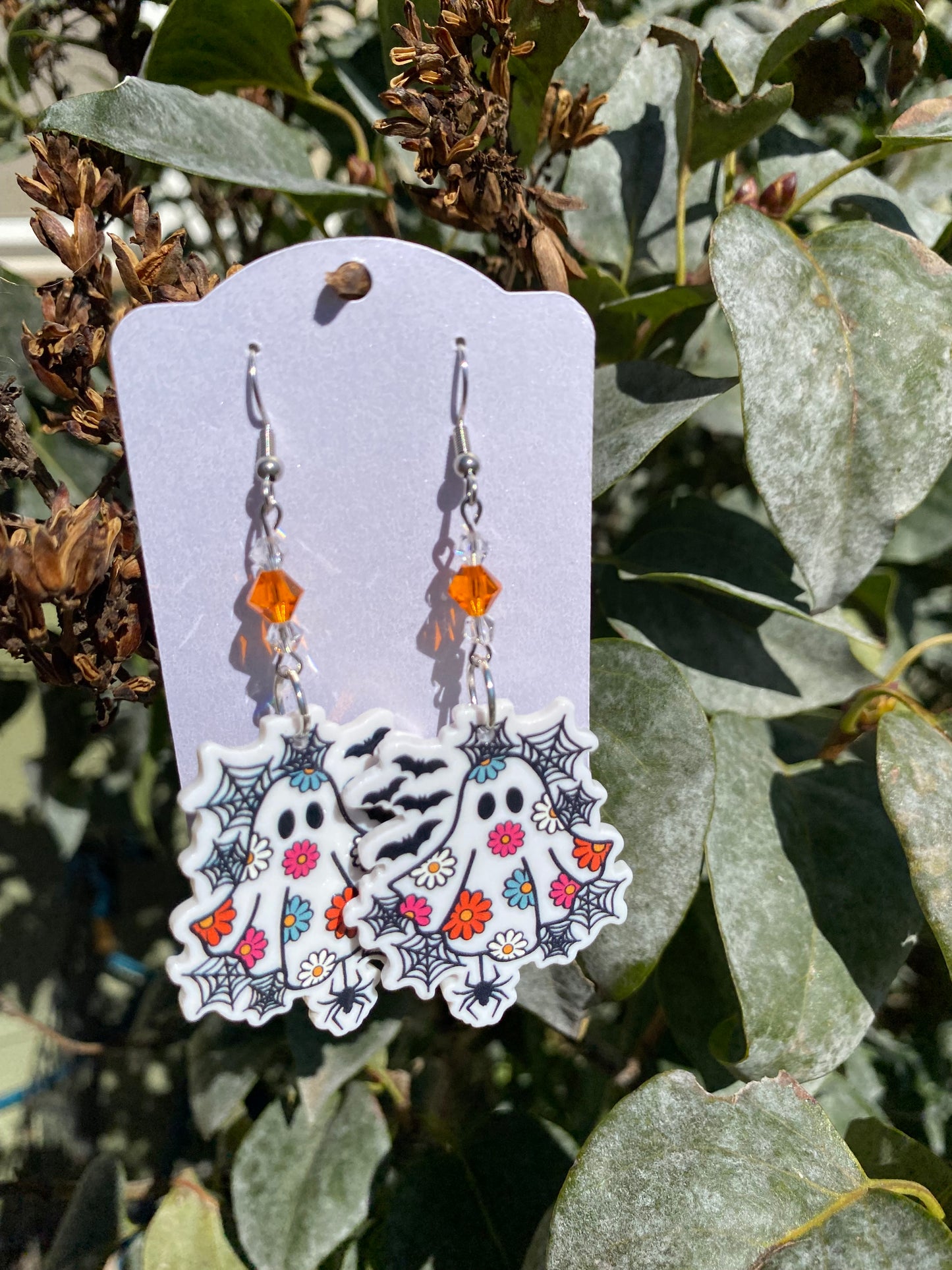 Ghost Handmade Drop Earrings