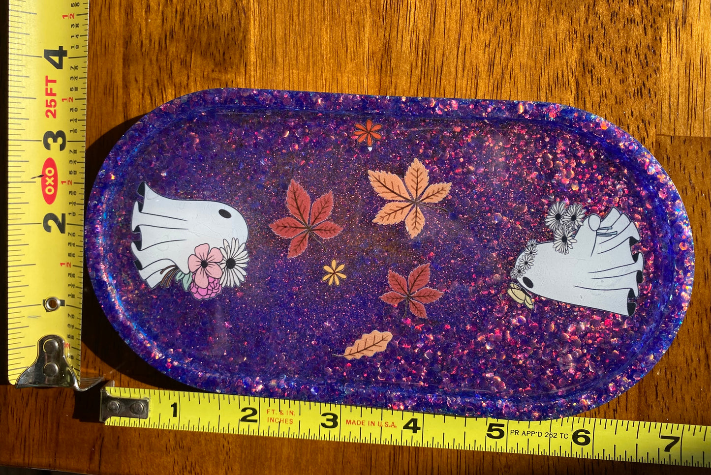 Purple Ghost and Leaves Tray