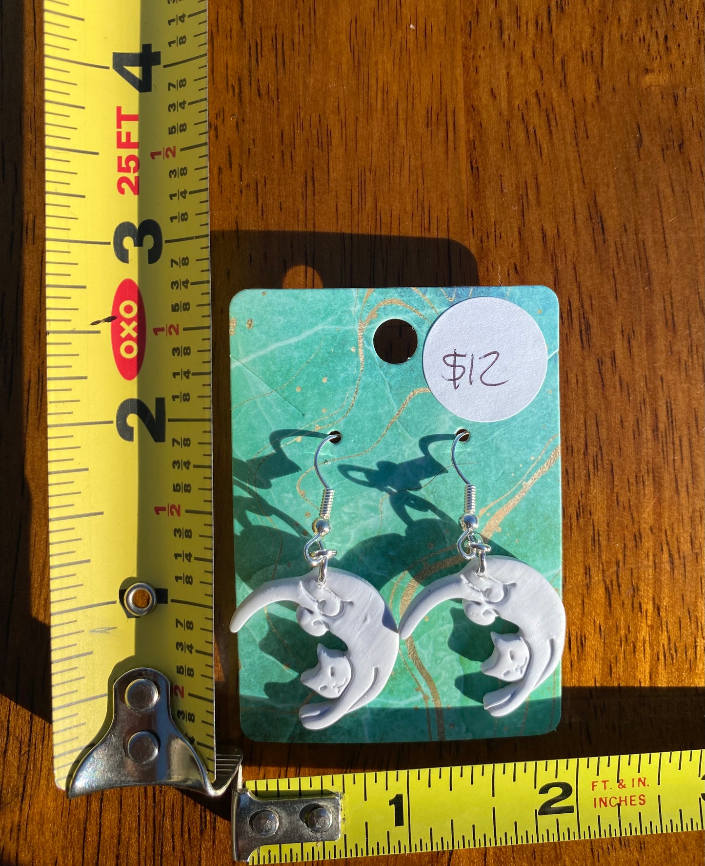 Kitty Crescent Moon Earrings (Variation 2)