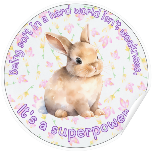Sticker - Soft in a Hard World Bunny